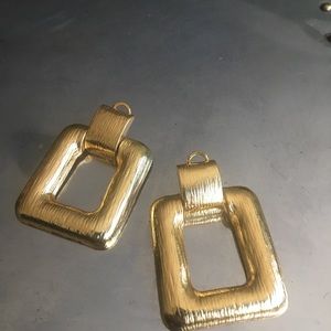 Zara gold door knocker earrings
